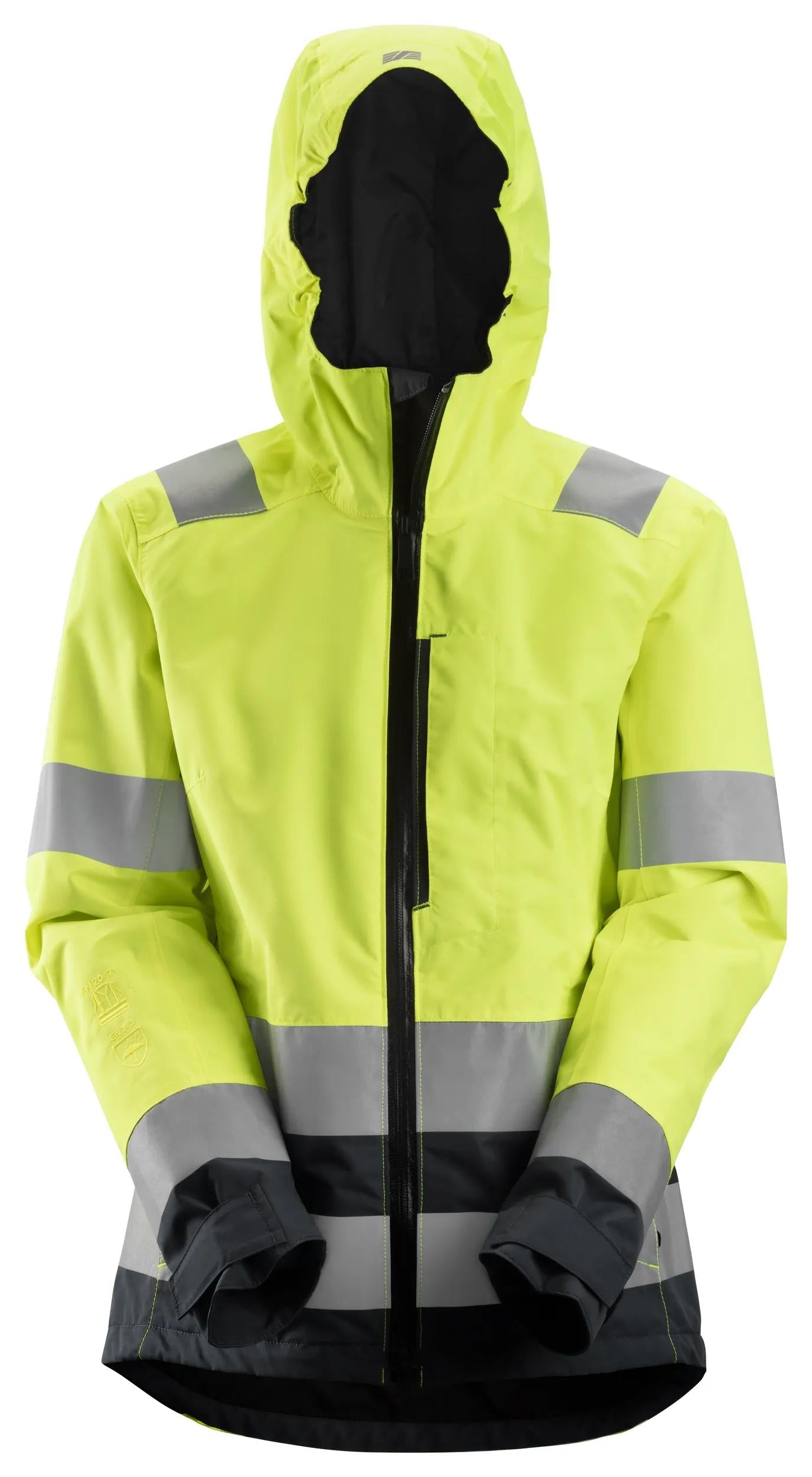 1347 - AllroundWork, Veste imperméable pour femme en Shell, haute visibilité, Classe 2/3