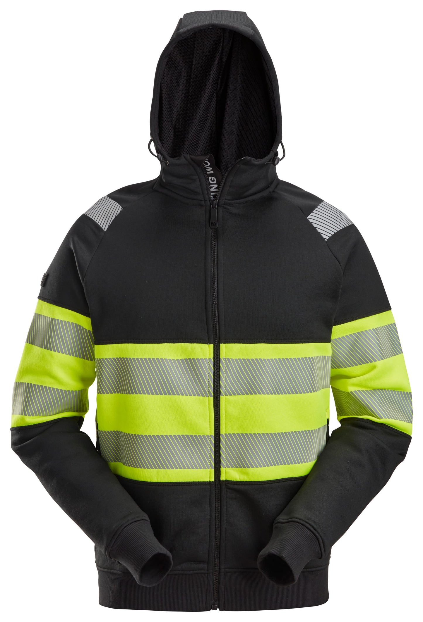 Sweat à capuche haute visibilité avec fermeture à glissière pleine longueur, Classe 1