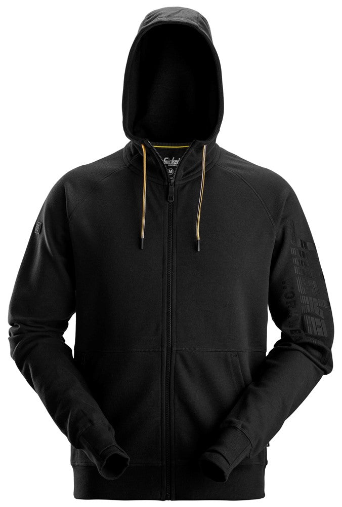 2895 - Sweat-shirt à capuche avec logo et fermeture à glissière pleine longueur