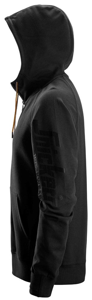 2895 - Sweat-shirt à capuche avec logo et fermeture à glissière pleine longueur