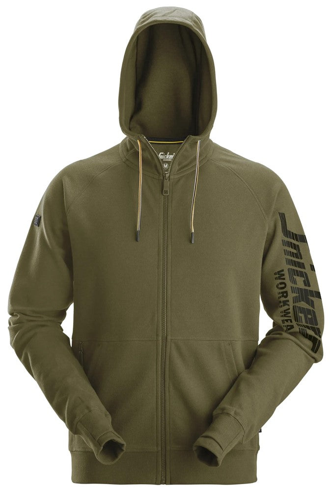 2895 - Sweat-shirt à capuche avec logo et fermeture à glissière pleine longueur