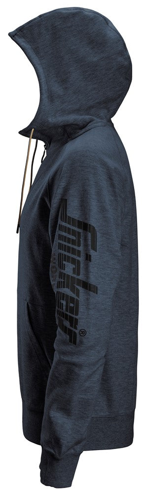 2895 - Sweat-shirt à capuche avec logo et fermeture à glissière pleine longueur