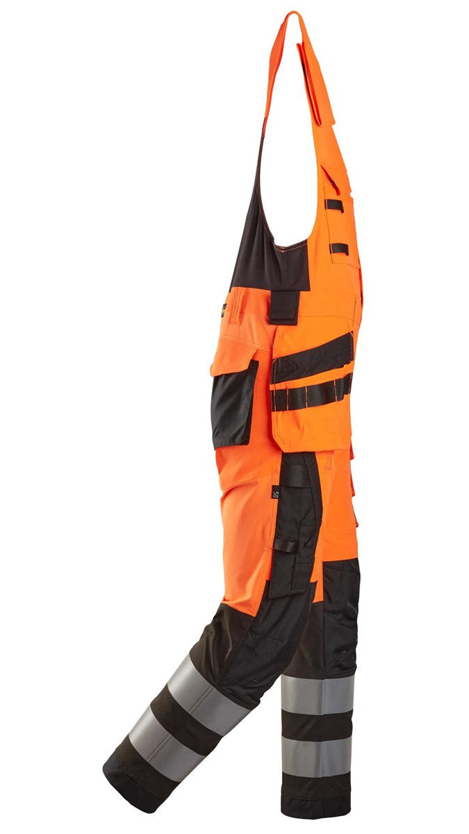 6013 - Salopette haute visibilité poches fourre-tout, Classe 2