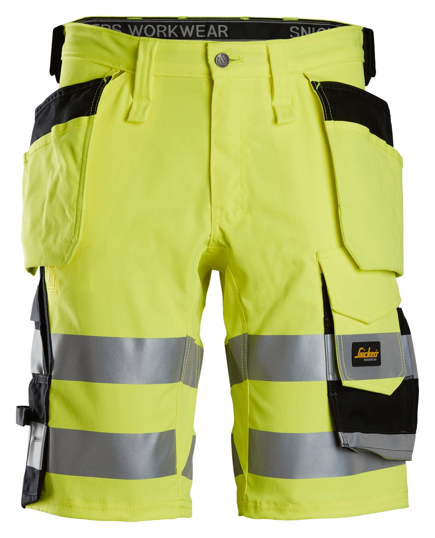 Short en tissu extensible avec poches holster haute visibilité, Classe 1