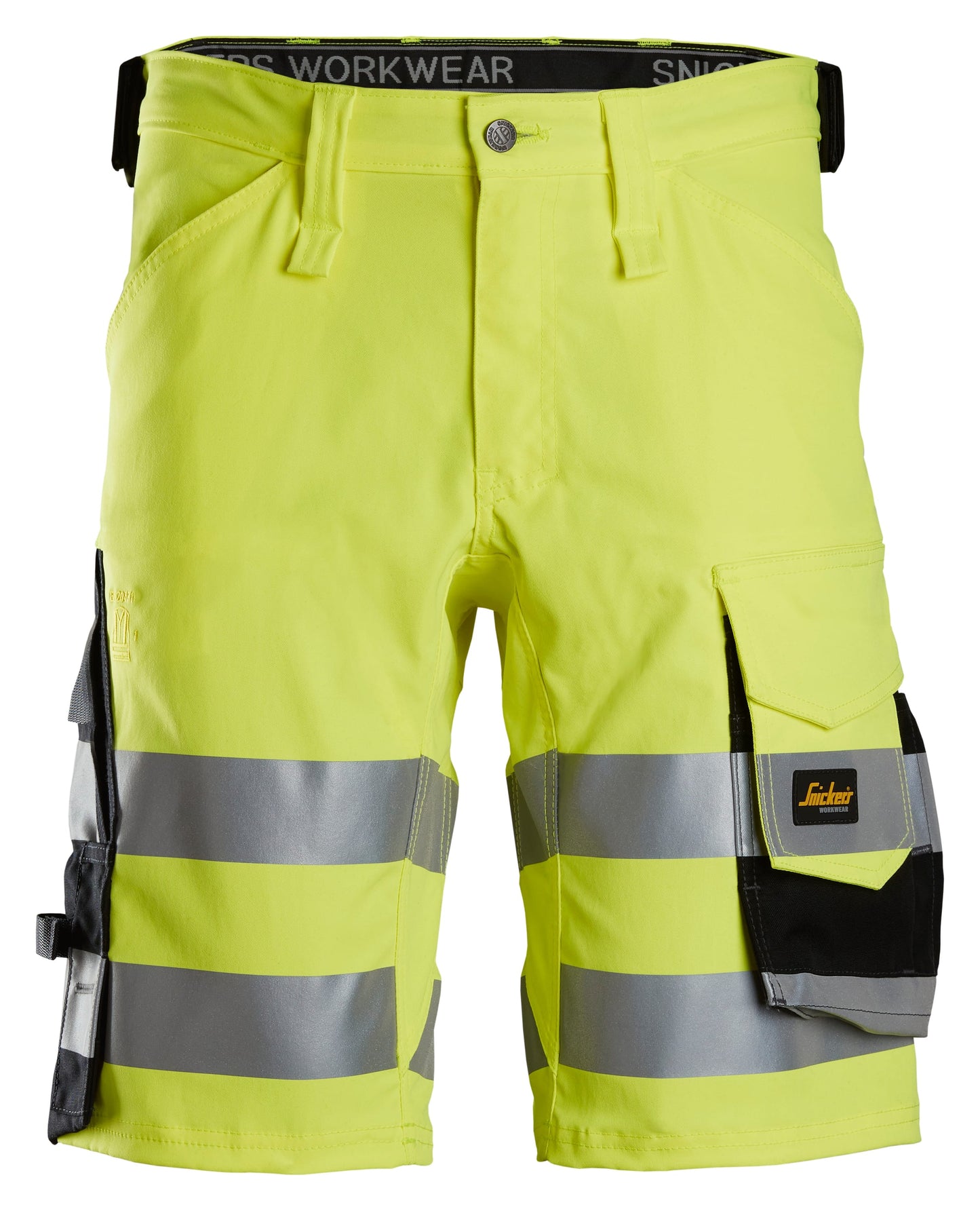 Short en tissu extensible haute visibilité, Classe 1