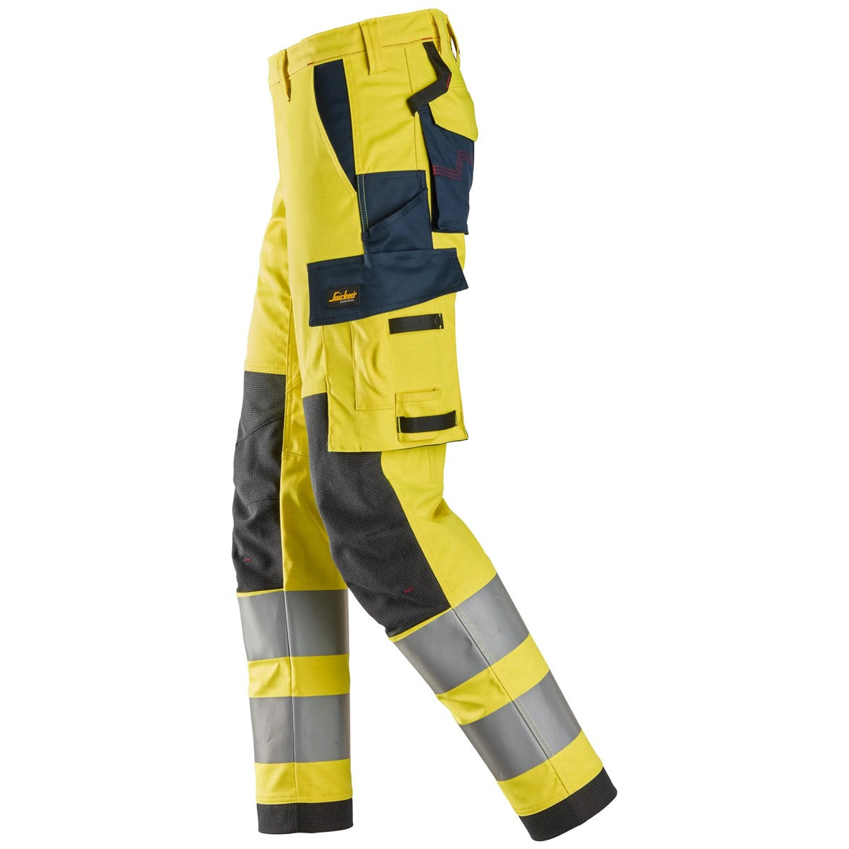 Pantalon de travail en tissu extensible, haute visibilité, Classe 2