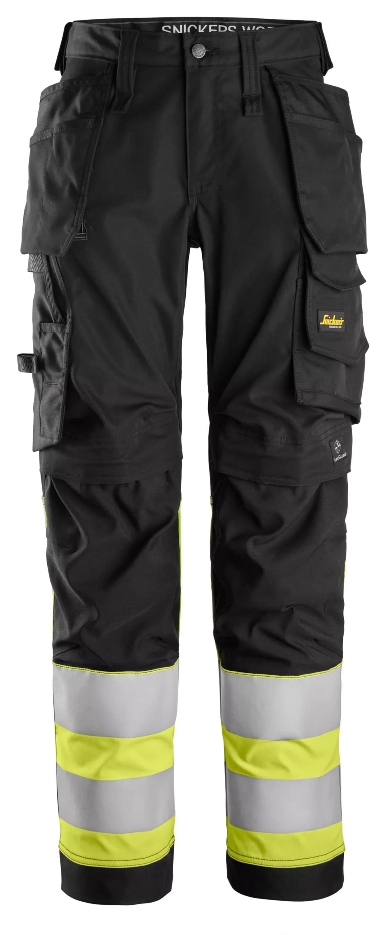 Pantalon en tissu extensible pour femme avec poches holster haute visibilité, Classe 1