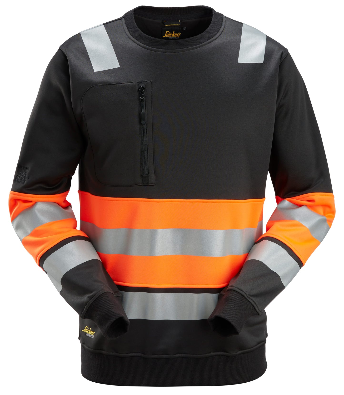 Veste haute visibilité avec fermeture à glissière pleine longueur, Classe 1
