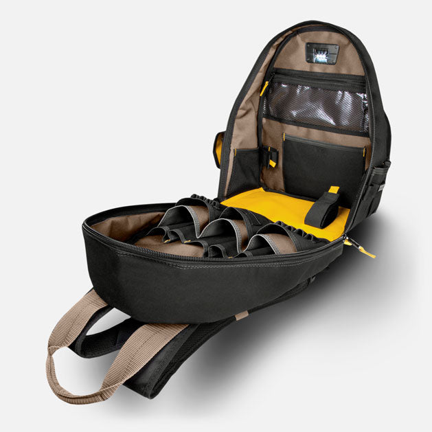 Sac à dos pour outils, avec éclairage LED