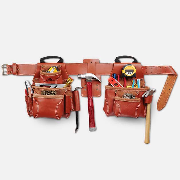 Ceinture à outils combinée en cuir pour travailleur professionnel