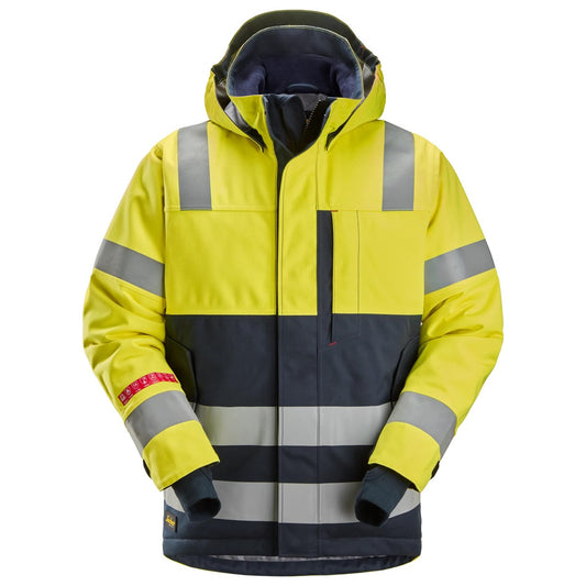 Waterproof Insulated Hood Jacket, High-Vis Class 3