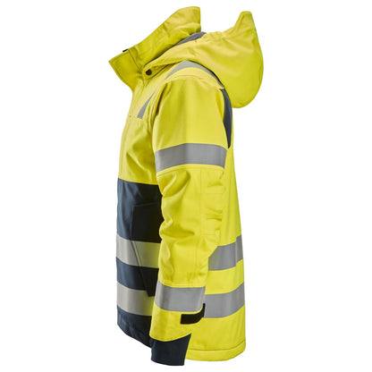 Waterproof Insulated Hood Jacket, High-Vis Class 3