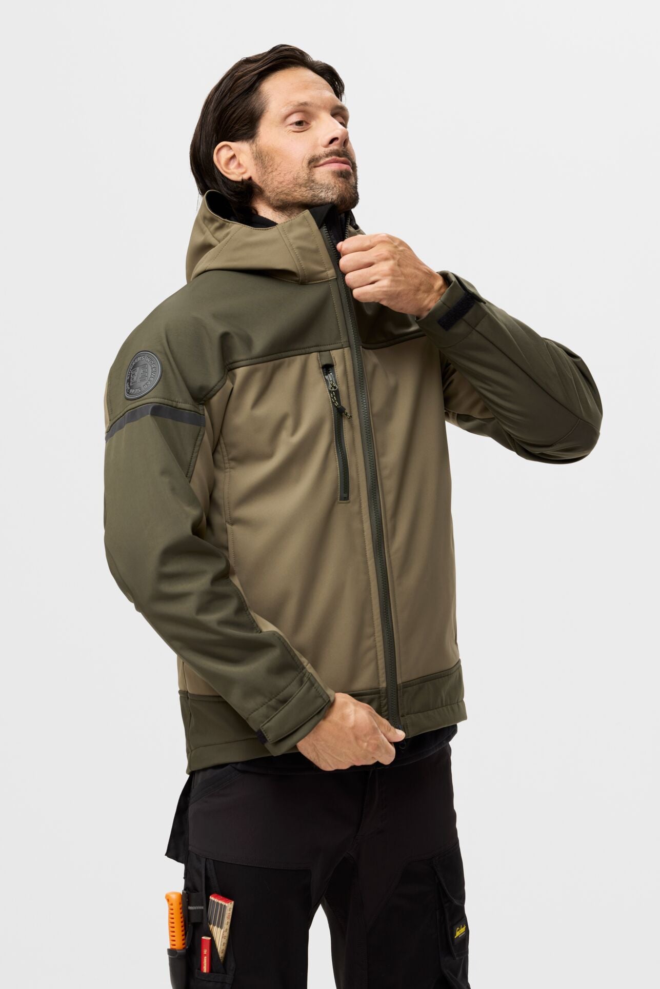 1226 - AllroundWork, Veste Softshell Stretch à capuche