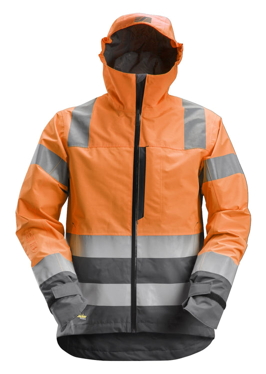 AllroundWork, Veste imperméable Softshell, haute visibilité, Classe 3