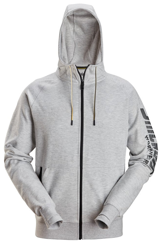 2895 - Sweat-shirt à capuche avec logo et fermeture à glissière pleine longueur