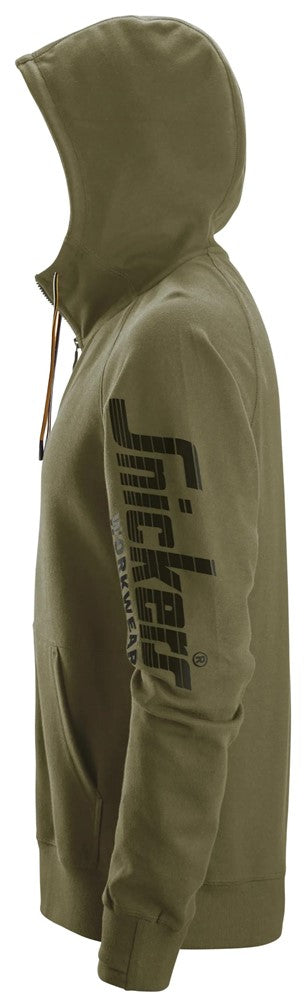 2895 - Sweat-shirt à capuche avec logo et fermeture à glissière pleine longueur