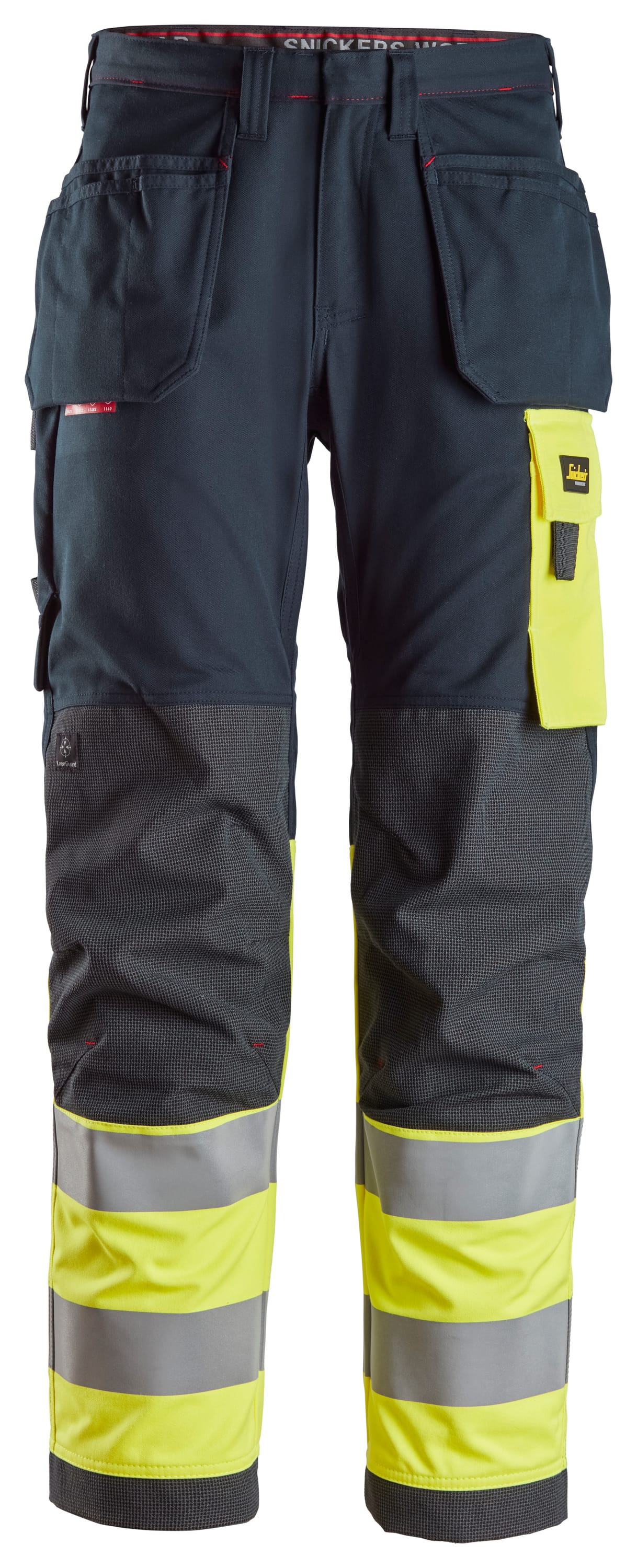 ProtecWork, Pantalon de travail avec poches holster, haute visibilité, Classe 1