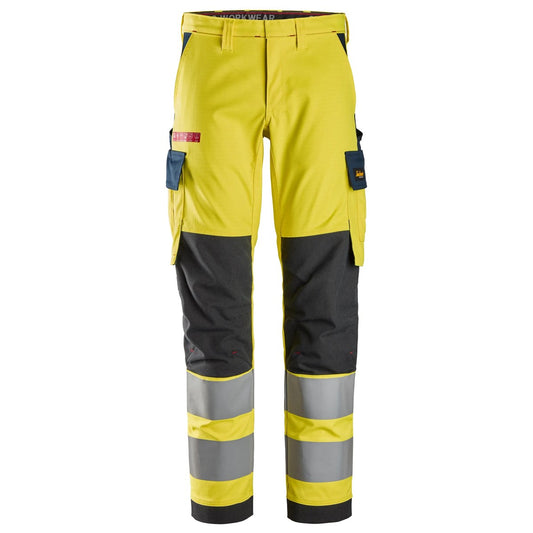 Pantalon de travail en tissu extensible, haute visibilité, Classe 2