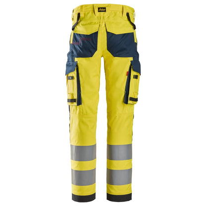 Pantalon de travail en tissu extensible, haute visibilité, Classe 2