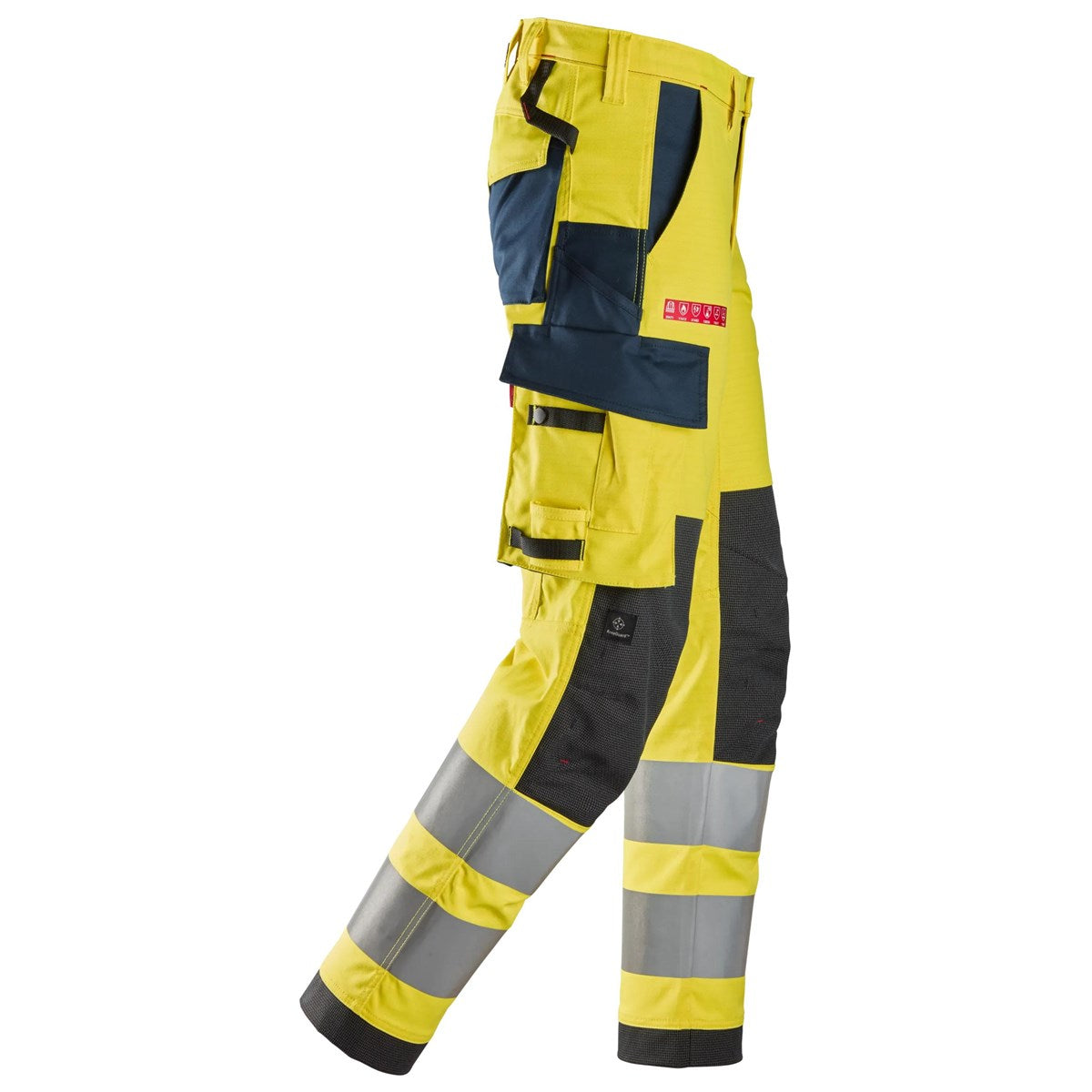 Pantalon de travail en tissu extensible, haute visibilité, Classe 2