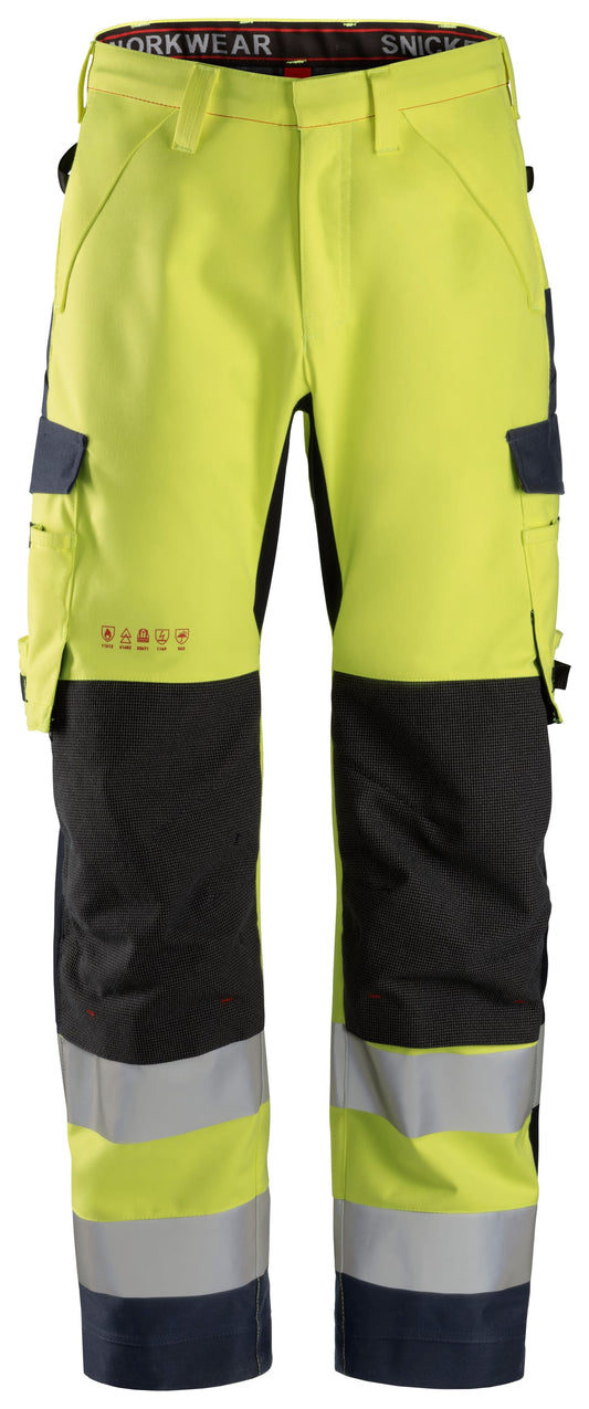 ProtecWork, Pantalon imperméable en Shell, haute visibilité, Classe 2