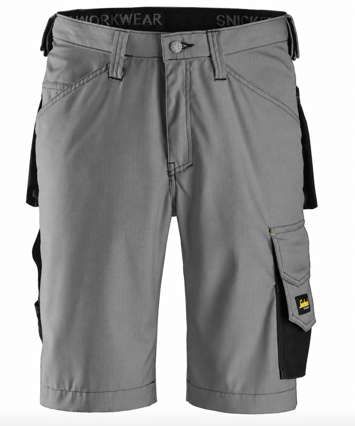 3123 - Short sans poches holster, Rip-Stop - Gris/Noir