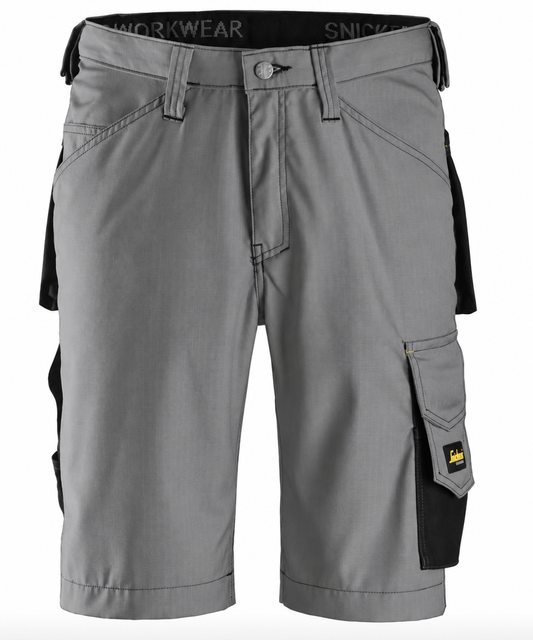 3123 - Short sans poches holster, Rip-Stop - Gris/Noir
